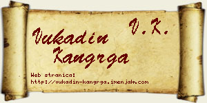 Vukadin Kangrga vizit kartica